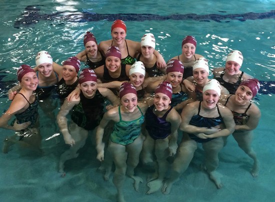The Enumclaw girls water polo team.
