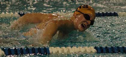 Erin Stucker's butterfly leg of the 200-yard medley relay helped Enumclaw to a district-qualifying time.