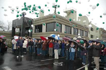 Mutual of Enumclaw employees celebrated their hard work Jan. 15 with the release of hundreds of balloons.