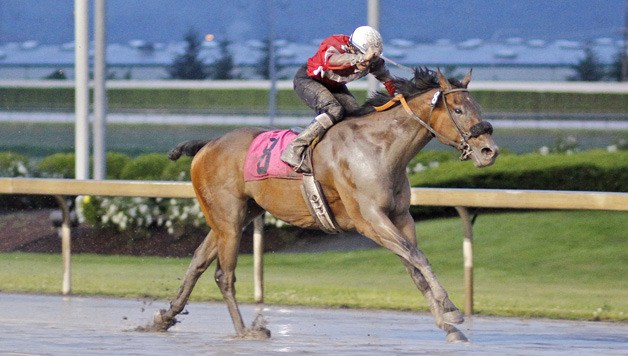 Malibu Rum and jockey Debbie Hoonan team up for a four-length victory Friday in the $12