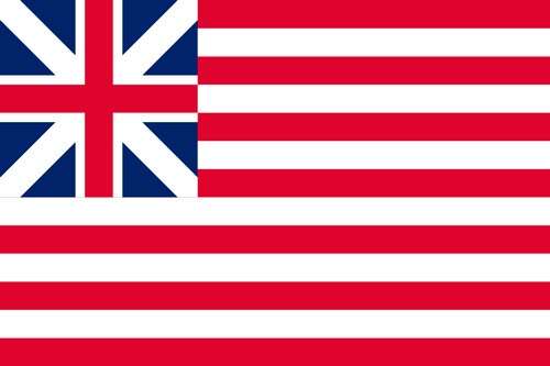 The Grand Union Flag was an unofficial flag of the original 13 colonies before the Continental Congress adopted the stars and stripes in 1777.