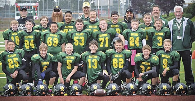 The White River Raptors sixth-grade football team finished its regular season with a perfect 8-0 record.