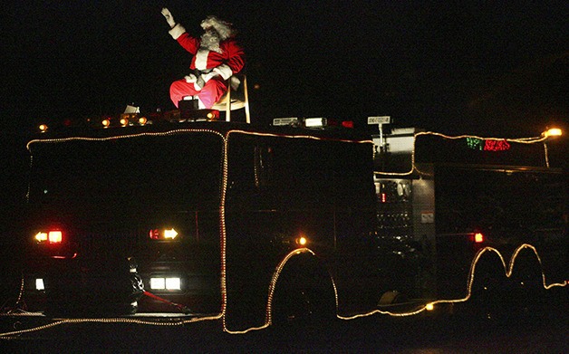 Santa Claus on Enumclaw Fire Truck