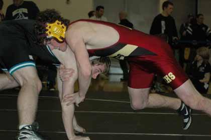 Josh Musick earned one of several titles for Enumclaw at the subregional wrestling tournament Feb. 5.