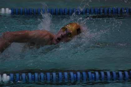 Zach Petersen earned a district-qualifying time in the 200-yard freestyle.