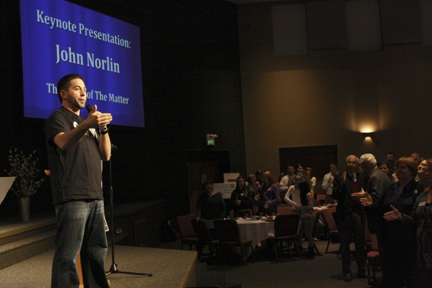 SHS Leadership instructor John Norlin gave the keynote speech at the 2012 Community Summit.