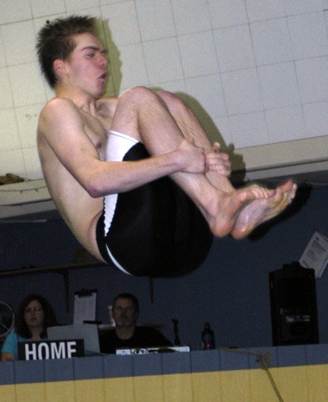 Bonney Lake diver Tim Eckhart took second as the Panthers took on Timberline in nonleague action Jan. 12 in Lacey.