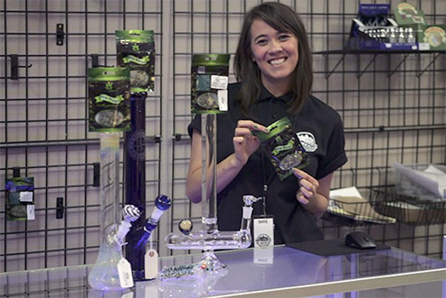 Shyeanne Powers is among the employees at Mr. Bills of Buckley ready to help customers through their marijuana-purchasing experience. Mr. Bills is the only pot retailer in Pierce County outside Tacoma.