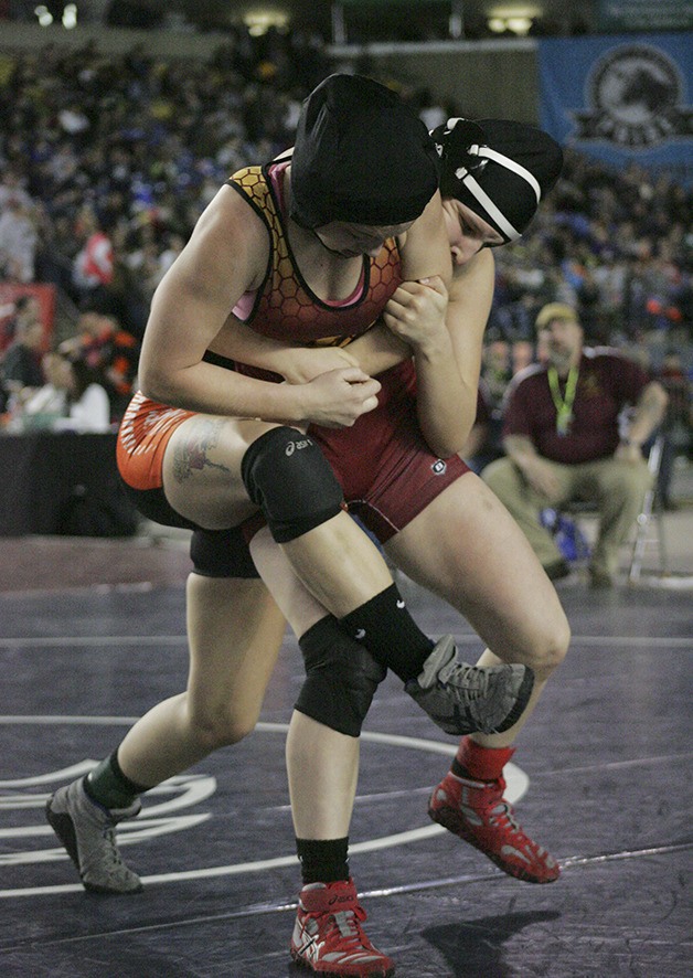 Erin Redford from White River pinned Chloe Spencer from Ephrata for third at the Mat Classic Saturday.