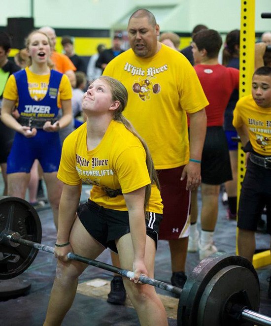 White River’s Dani Barbee completes a lift of 285 pounds