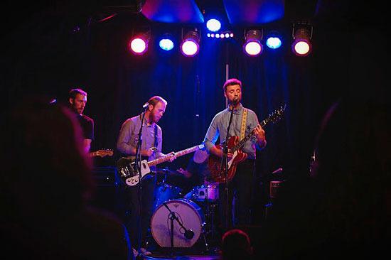 The Cloves play at the Skylark Theater in West Seattle. Left to right