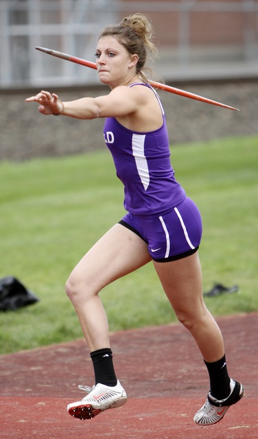 Olivia Bannerot's recent performance landed her No. 2 in the heptathlon on the all-time list at Linfield College. Photo courtesy of Linfield College.
