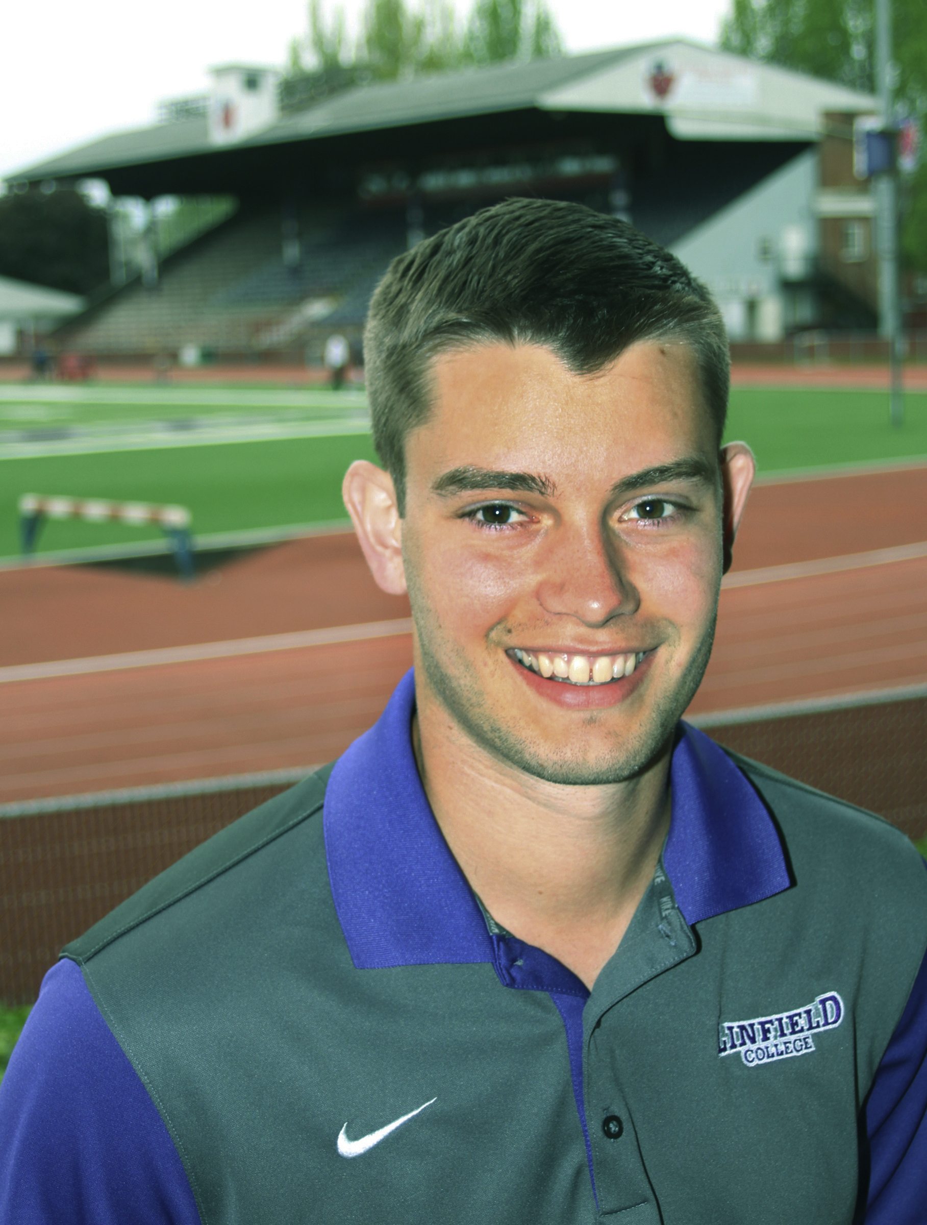 Kevin Nelson has found his sporting niche in the broadcast booth as the voice of Linfield College.