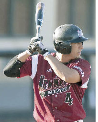 Sumner graduate Bryan Marquez is taking his last at-bats for New Mexico State University.