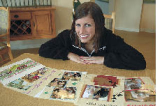 Brittany Edmonson put together scrapbooks for residents at Expressions at Enumclaw.