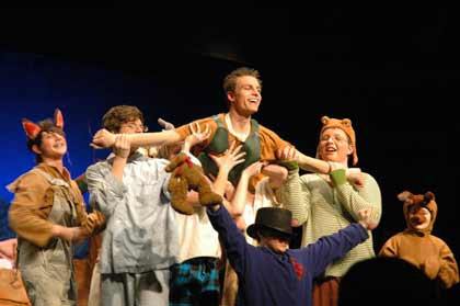 Peter Pan and the Lost Boys do not want to grow up in Neverland or in the Enumclaw High School production.
