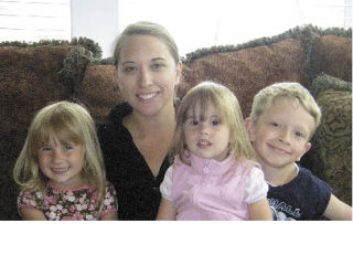 Buckley resident Amanda Ostheller – pictured with her children Kadie