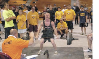 White River Hornet Barry Bonville’s dead lift of 385 pounds helped him earn a state championship.
