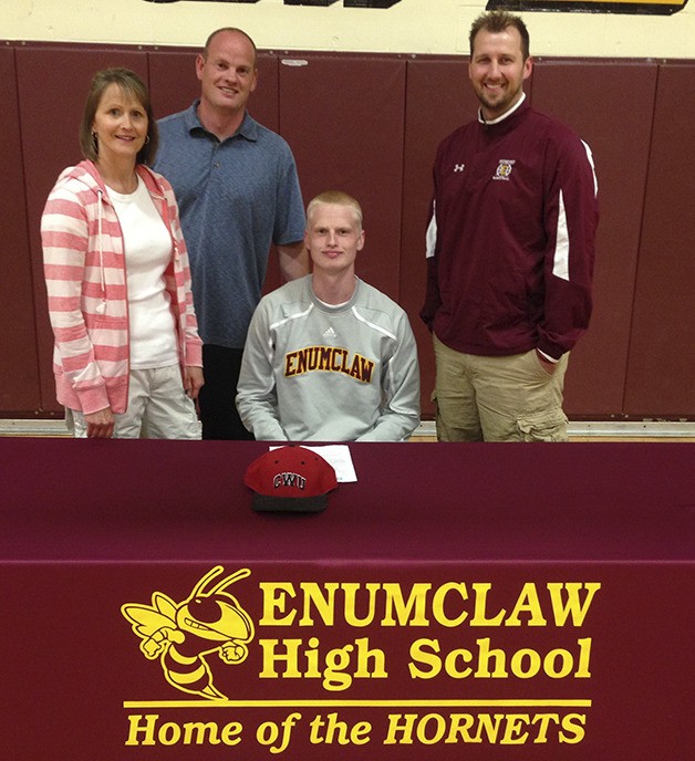 Enumclaw High’s Drake Rademacher signed his formal letter-of-intent to Central Washington University.