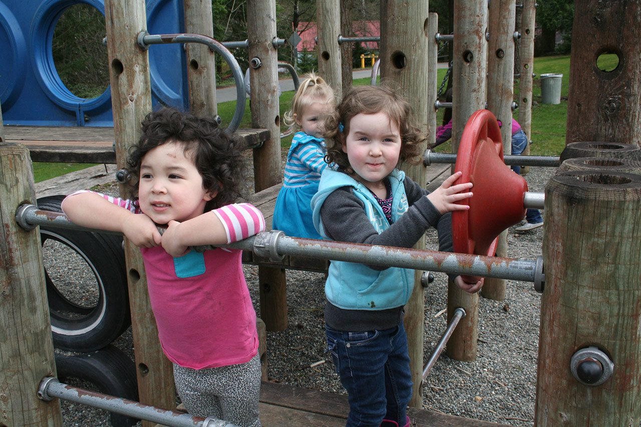 Part of the renovation funds coming to Roosevelt Park will replace the aging play equipment. Photo by Kevin Hanson.