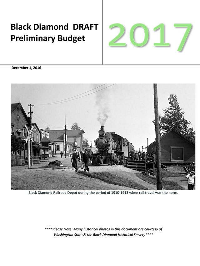 Black Diamond’s city budget will continue to be the focus of discussion tonight, and potentially through the new year. Image courtesy of the city of Black Diamond.