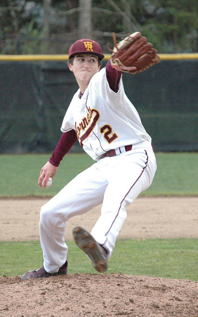 Garrett Bond delivers for White River during a league game last spring. Photo by Kevin Hanson