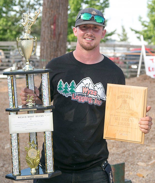 Billy Clinkingbeard was once again this year’s All-Around Logger. Photos by Alicia Britschgi