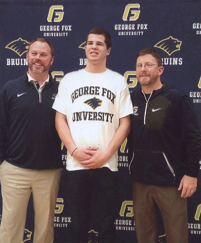 Logan Hanbey played for Thunder Mountain and Rainier Christian, and will next suit up for George Fox. Submitted photo.