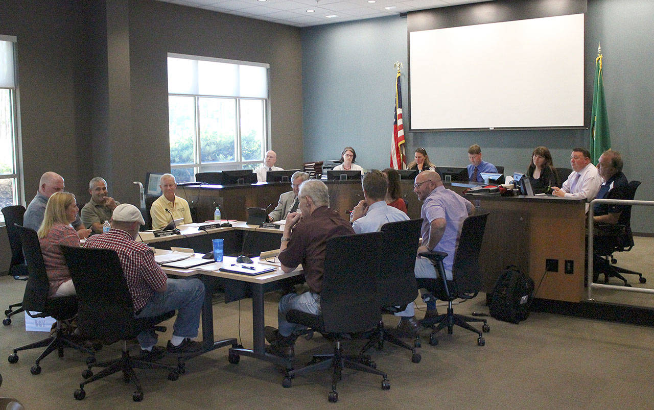 The Bonney Lake City Council discussed whether to take over the Sumner School District recreation and child care program during the Aug. 15 workshop. The council voted 4-3 to become the lead agency for the program. Photo by Ray Still.