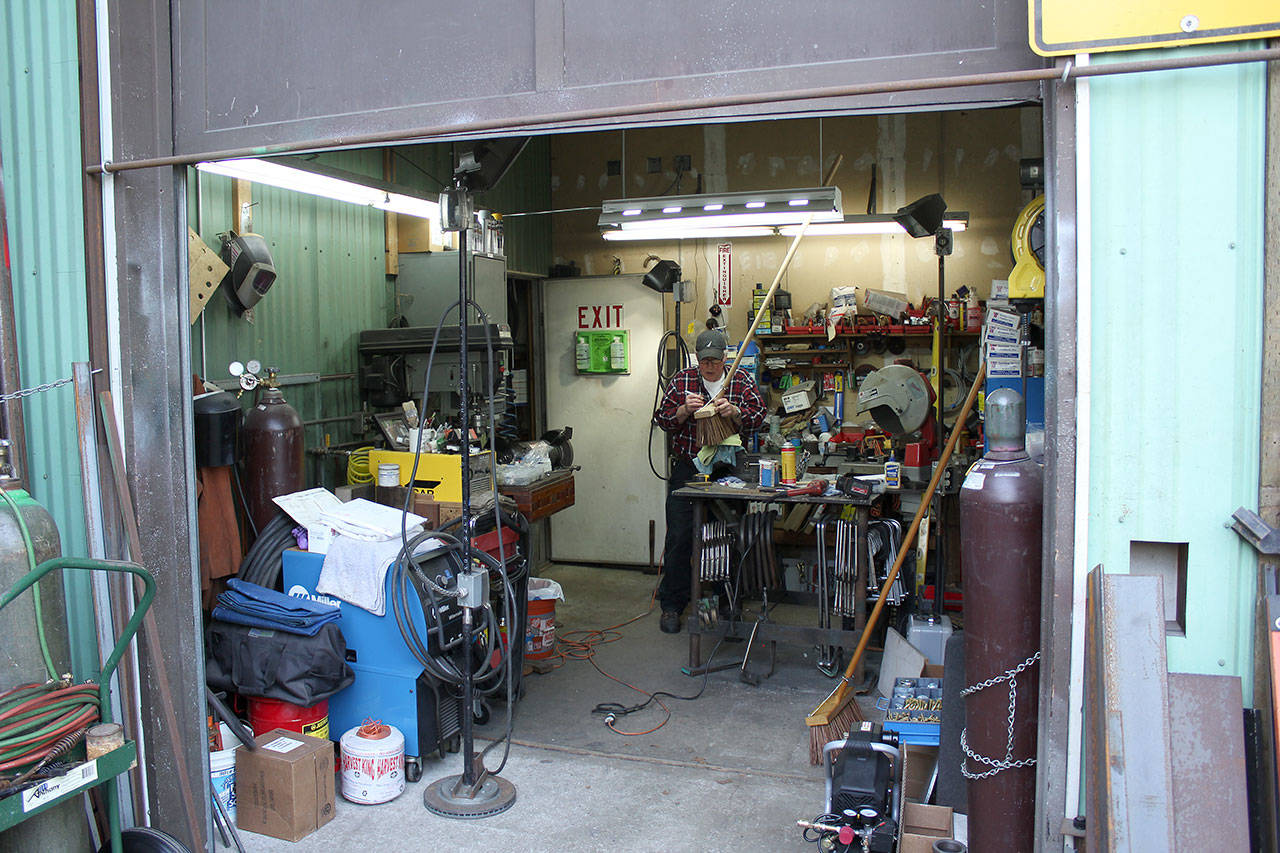 This is Bonney Lake’s current welders shop. Because it doesn’t come have ventilation, any welding has to be done with the door open. Photo by Ray Still
