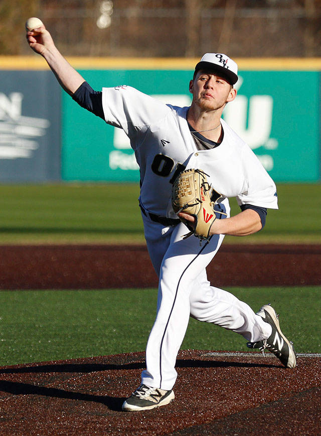 Bonney Lake’s Grant Townsend has climbed the ranks and wound up drafted by the Toronto Blue Jays. Here, he pitches for Oral Roberts University. PHOTO COURTESY ORAL ROBERTS ATHLETICS