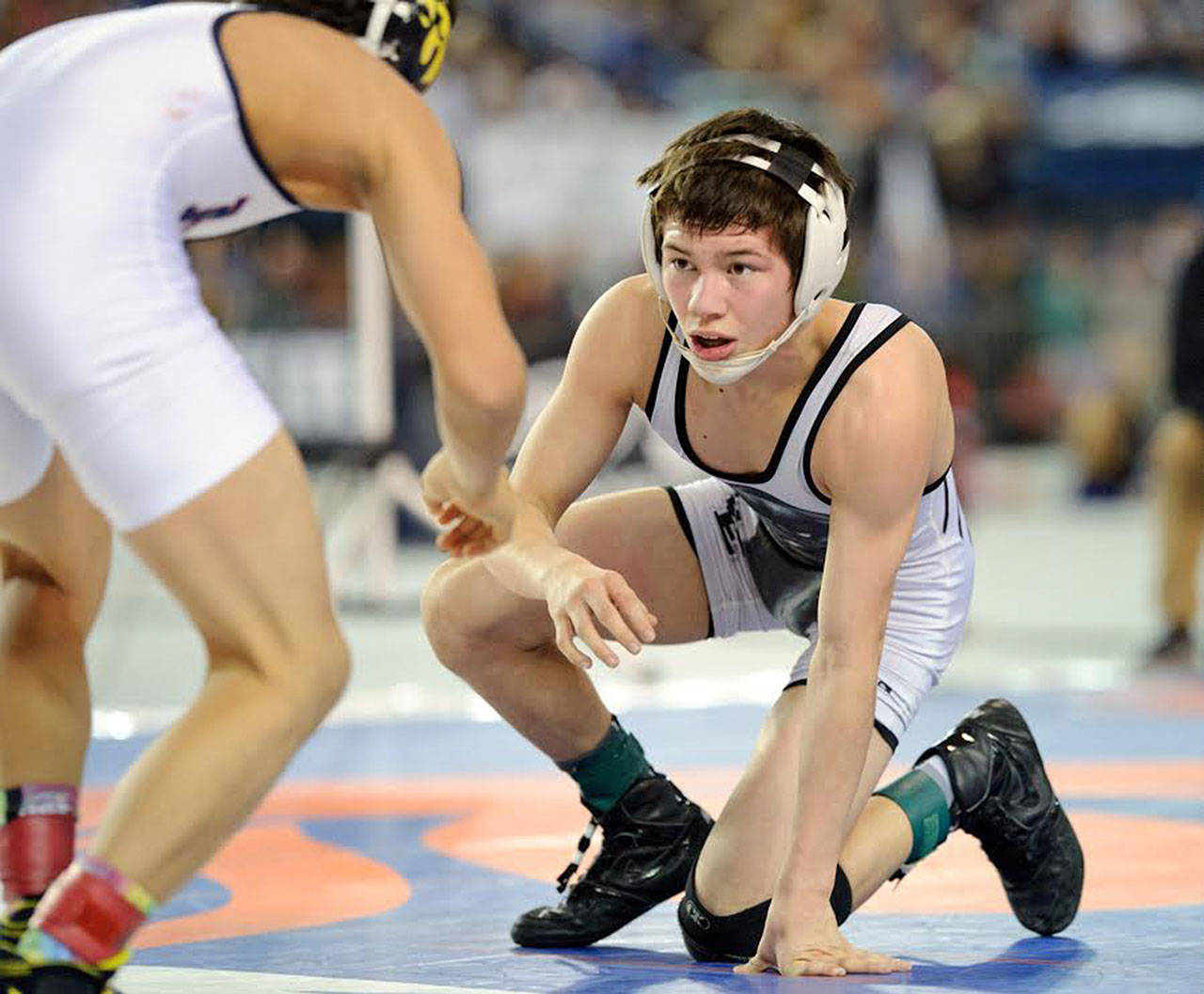 Panther Brandon Kaylor was one of several Bonney Lake, Enumclaw and White River High School wrestlers who competed in a national competition in North Dakota from July 12 - 20. File photo by Vince Miller