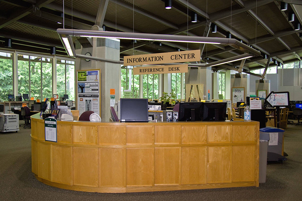 The interior of Holman Library, from which students will now be able to check out King County Library System electronic materials, even without a traditional library card. Image courtesy Steven and Nardine Pavlov / www.lovingwa.blogspot.com
