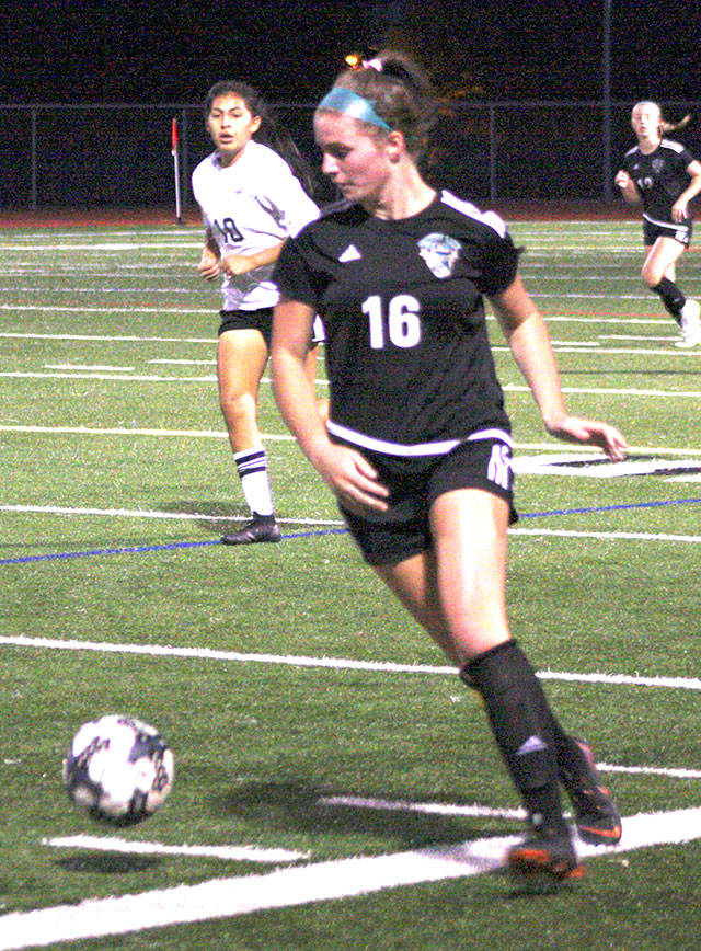 Kaylee Coatney has been moved all over the field this year, playing different position to take full advantage of her talents. Photo by Kevin Hanson