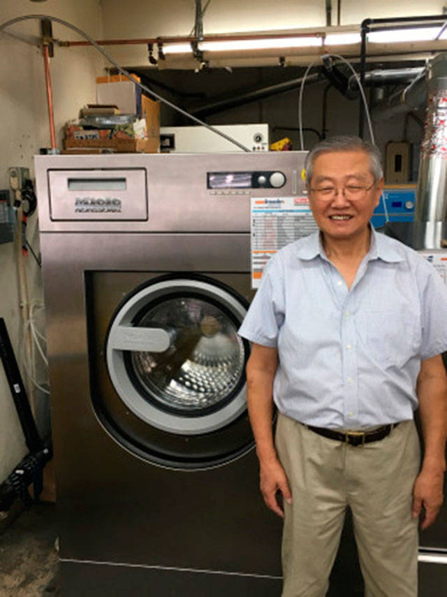 Tae Park of Sun Drive-In Cleaners in Seattle was the first to receive a $20,000 grant to no longer use PERC machinery. Image courtesy Public Health Insider.