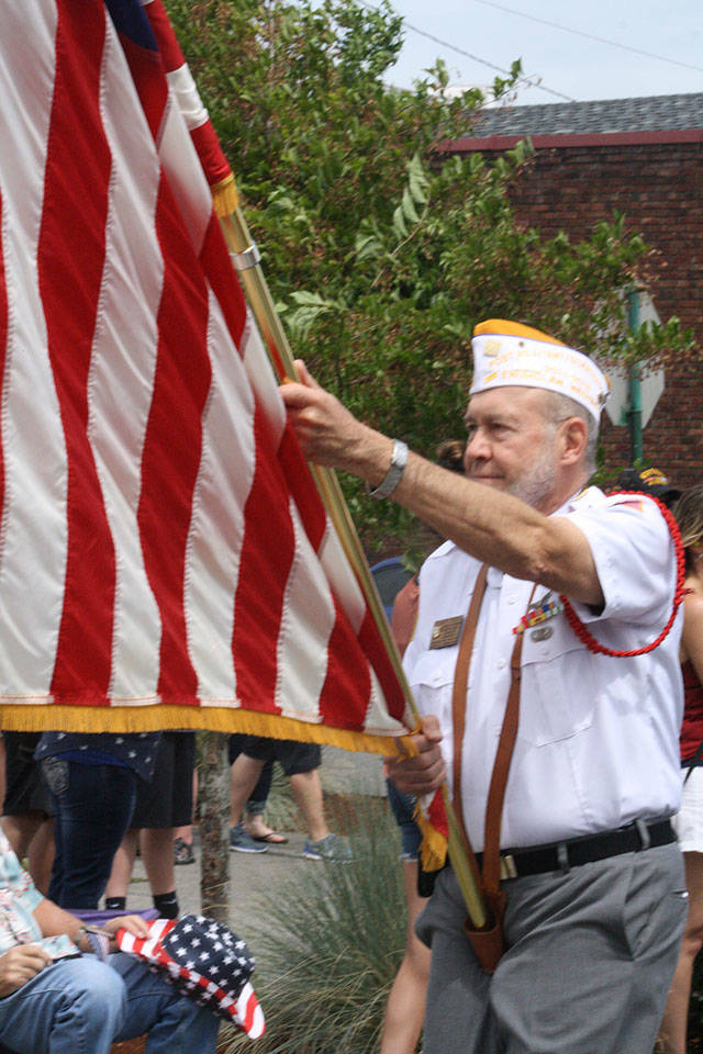 Enumclaw’s VFW is a regular in the city’s annual Independence Day Parade. File photo by Kevin Hanson