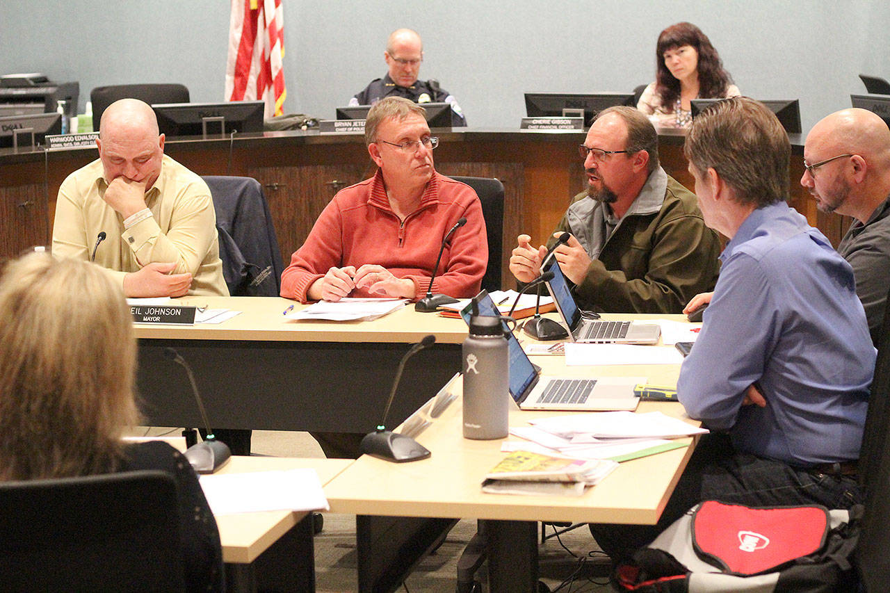 In addition to discussing water and sewer rate hikes on Nov. 6, the Bonney Lake City Council also received an update from Special Projects Manager Gary Leaf about how the city’s park and trail developments are proceeding. Photo by Ray Miller-Still