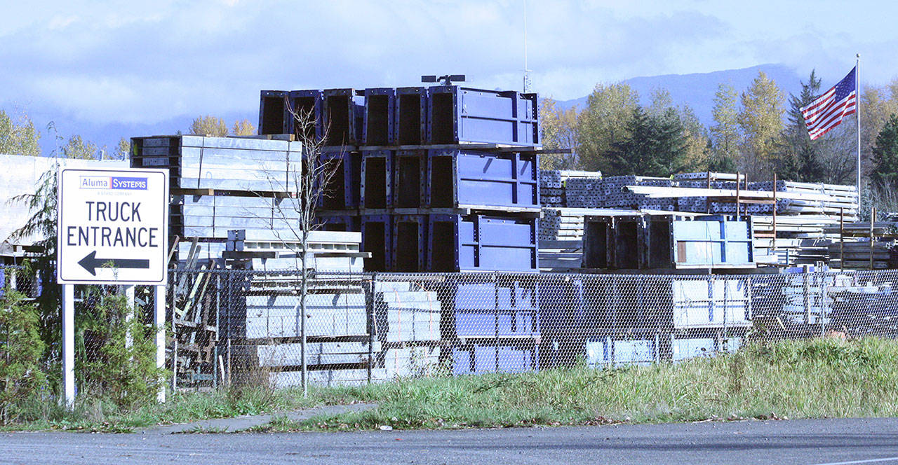 The Buckley City Council voted recently to prohibit certain types of businesses from the commercial district along state Route 410. Along with mini-storage facilities, the city ordinance will not allow “contractor yards” (as pictured here) where supplies are stored. Photo by Kevin Hanson