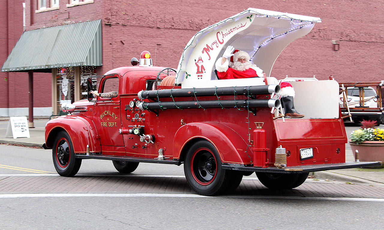 Santa already visited Buckley during the city’s annual tree lighting Nov. 24, but he’ll be traveling around the city again Dec. 10 - 14. Photo by Ray Miller-Still