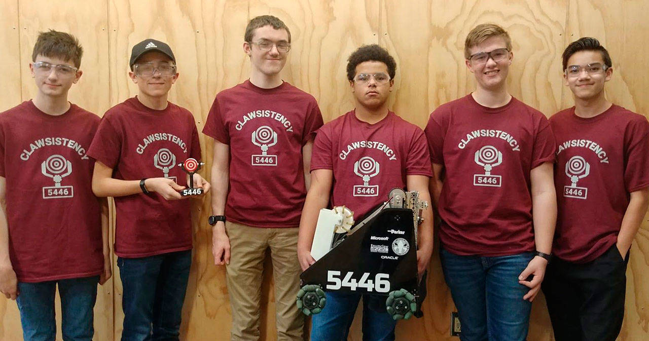 Members of the “Clawsistency” team are, from left: Steve Riendeau, Nathaneal Bursch, Jacob Woodley, Jevoni Sykes, Angus Drynan and Camrin Youn. Submitted photo