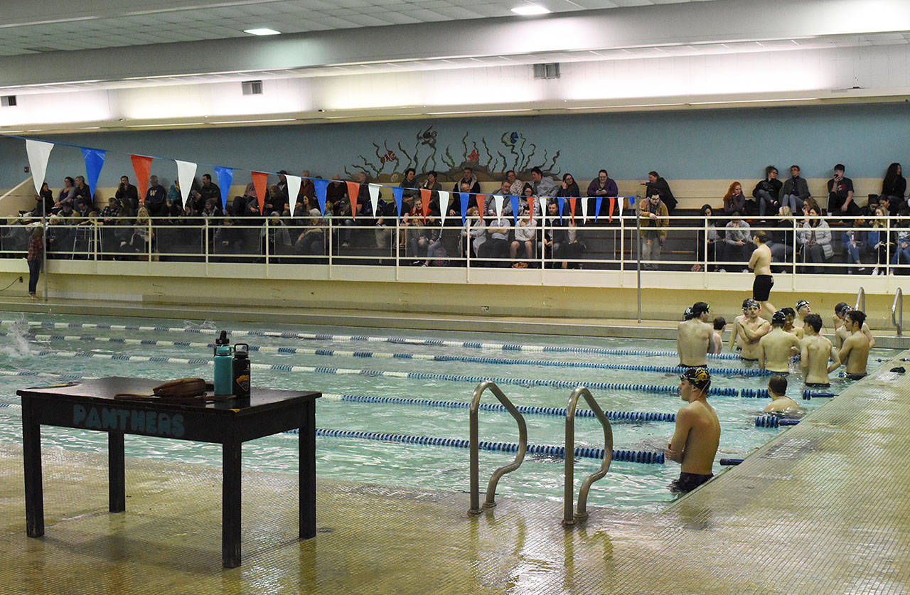 A new task force may recommend the Sumner High School pool to stay on campus after reviewing the entire $75 million high school renovation project. Photo by Kevin Hanson
