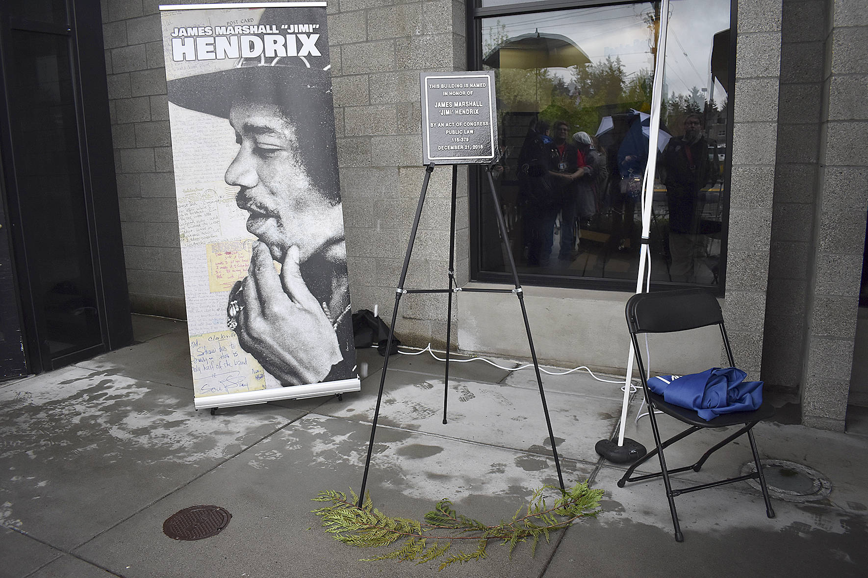 The plaque honoring Hendrix legacy at the Renton Highlands Post Office will be on display in the lobby. Photo by Haley Ausbun
