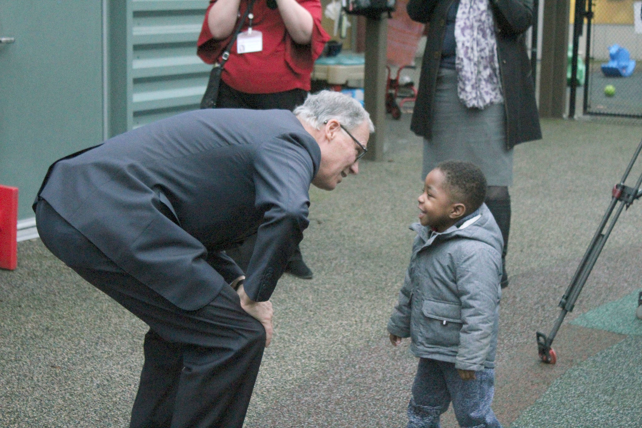 In this January 2019 photo, Gov. Jay Inslee visited the new Children’s Home Society of Washington Highline Early Learning Center in Des Moines to applaud the benefits of early education programs and promote his funding proposal to continue to fund programs like it. Sound Publishing file photo