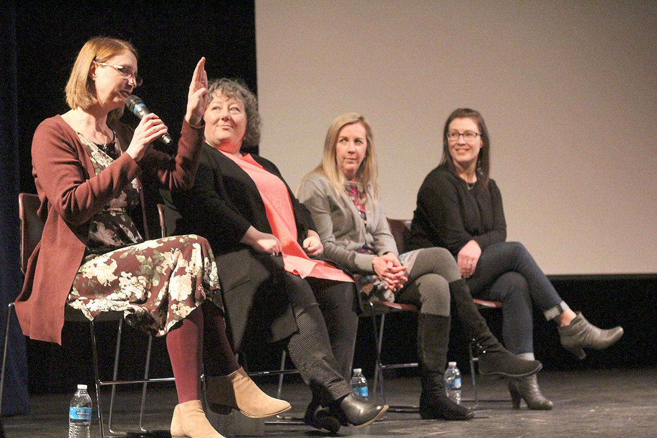 The Rainier Foothills Wellness Foundation hosted a panel of elementary, middle, and high school counselors in March 2019. The topic of discussion was mental health, specifically anxiety. Photo by Ray Miller-Still
