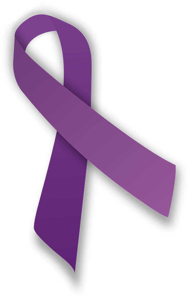 The purple ribbon is often used to raise awareness of domestic violence. Image courtesy Messer Woland