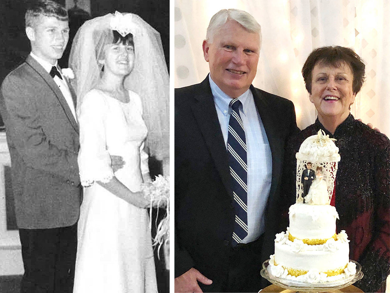 Greg and Barb Vesey were married at Sacred Heart Catholic Church in Enumclaw on Jan. 3, 1970. They celebrated their 50th anniversary at Bonney Lake’s Swiss Sportsmen’s Club last December. Contributed photos