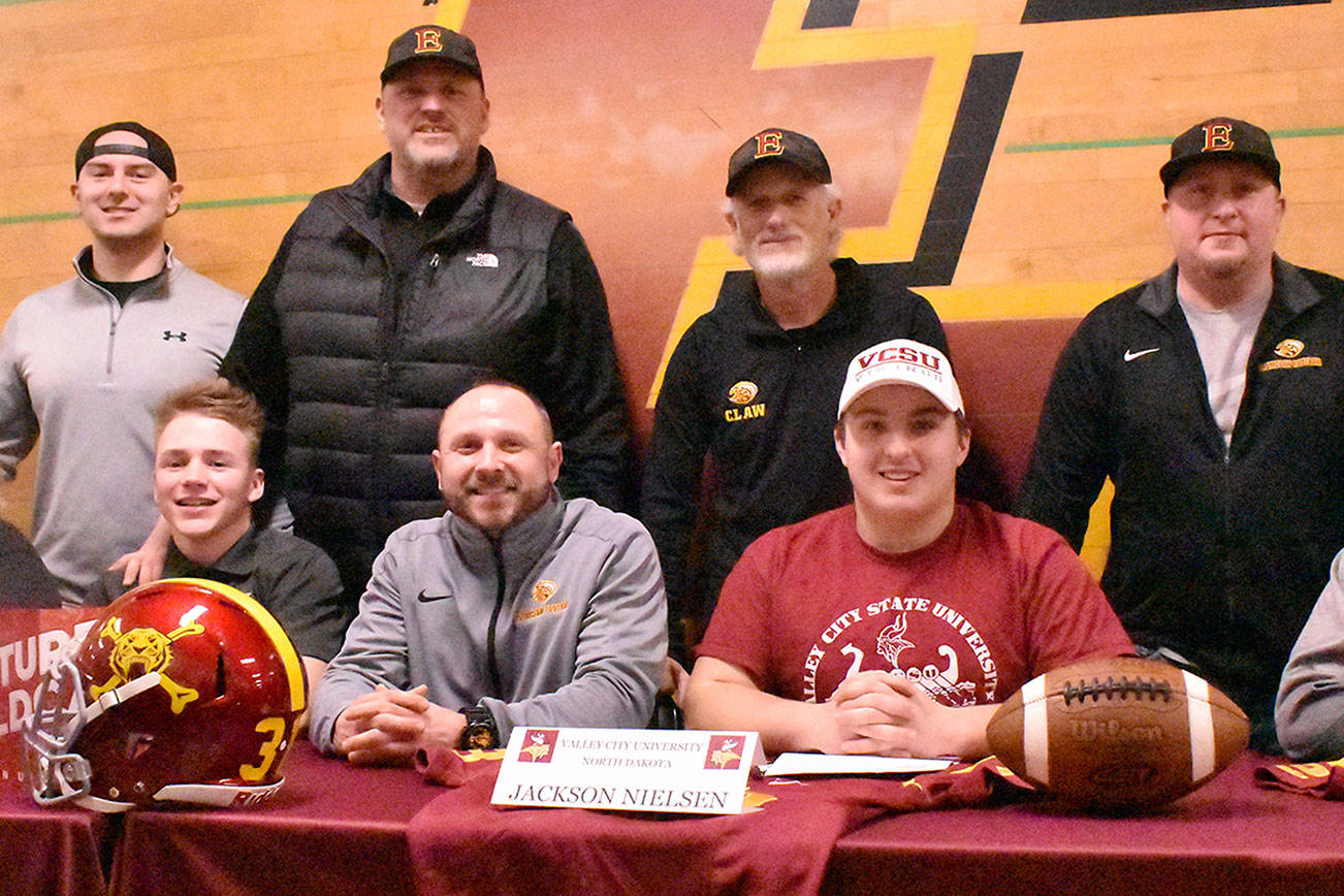 Football futures signed during ceremony at Enumclaw High