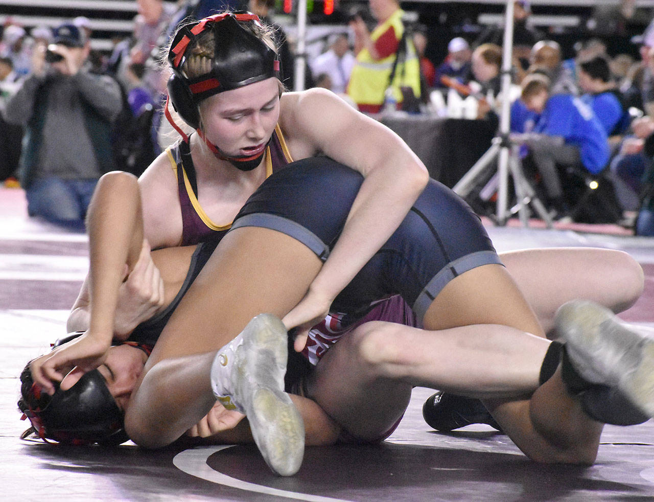 WRHS Hornet Claire DiCuguno took first at state in the 125-pound class.