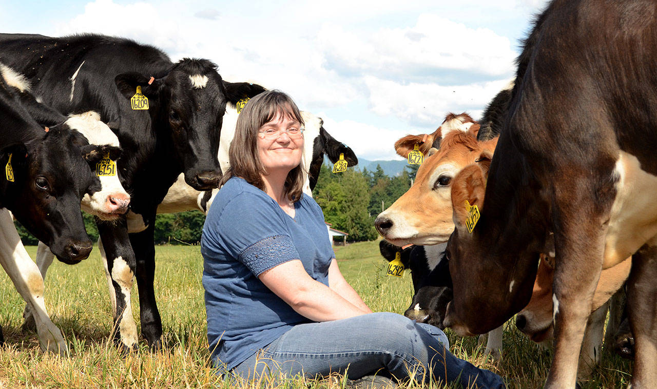 Leann Krainick helps run a third-generation farm just outside of Enumclaw, producing milk for Darigold. Her farm was named the 2014 King County Rural Small Business of the Year. Photo courtesy Leann Krainick