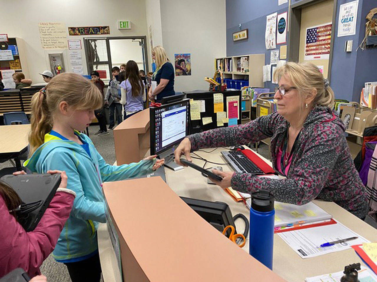 Close to 4,000 laptops were checked out to White River School District students days before Gov. Jay Inslee announced schools would close through April. Photo courtesy Brenda Sexton